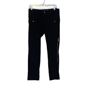 Coogi black embroidered stretch casual pants size 9/10
